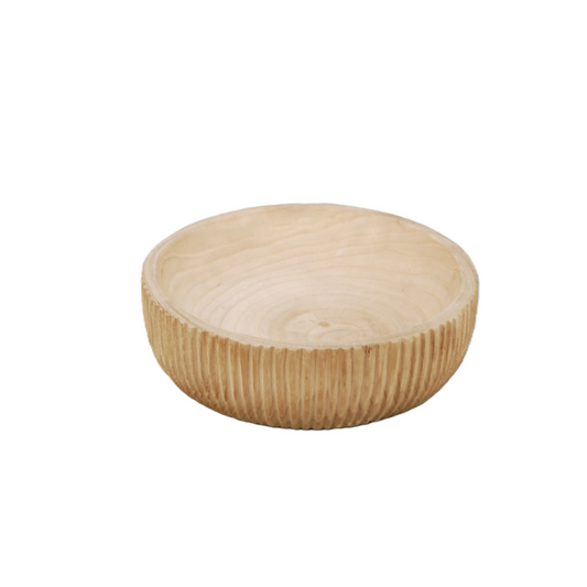 N163 Wood Bowl - Natural 11.75" x 11.75" x 21"