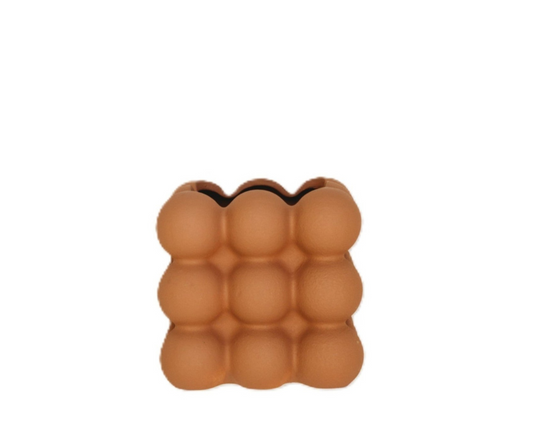CM117 Ceramic Bubble Container - Rust 23" x 17 x 11.25"