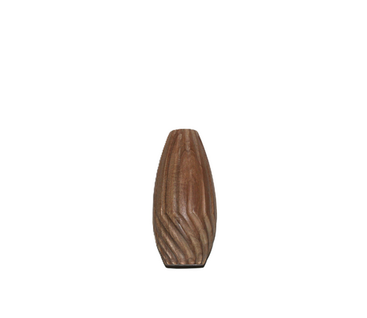 N123 Wood Vase - 4.25" x 4.25" x 10"