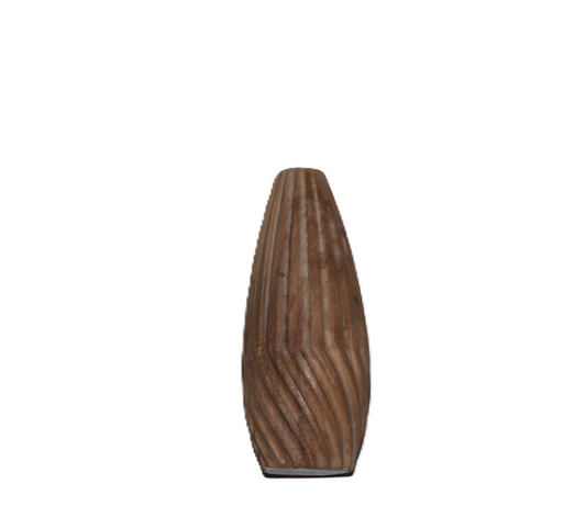 N124 Wood Vase - 4" x 4" x 9.25"