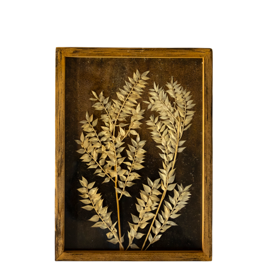 WA102 Botanical Wall Art - Black/Brown 11" x 1" x 15" PK 2