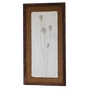 WA109 Botanical Wall Art - 3 White Flowers 12.5" x 1" x 24.25" PK2