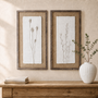 WA110 Botanical Wall Art - Pressed White Pressed Blossoms 12.5" x 1" x 24.25" PK2