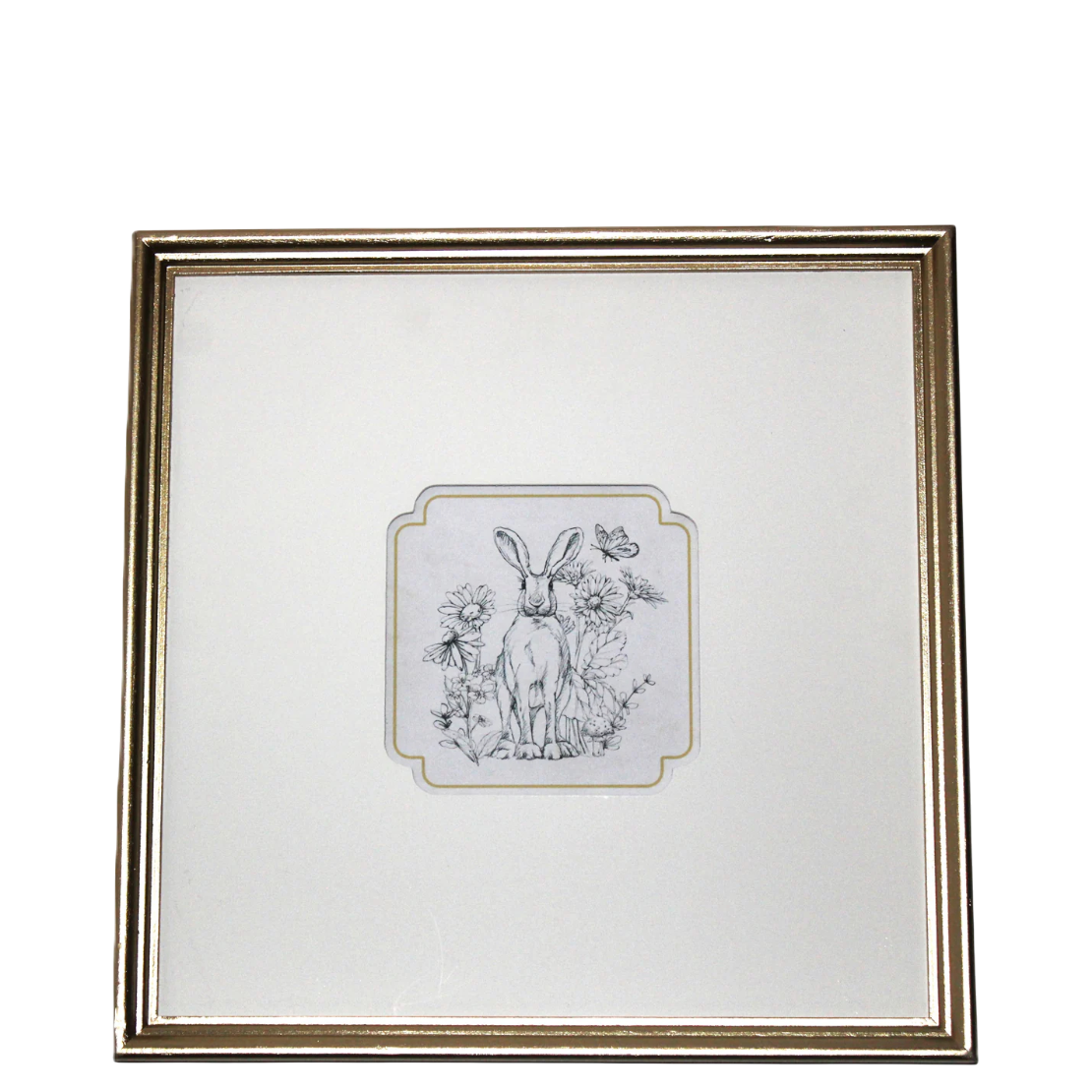 WA118 Rabbit Sketch - Wall Art 12" x .75" x 12" PK 4