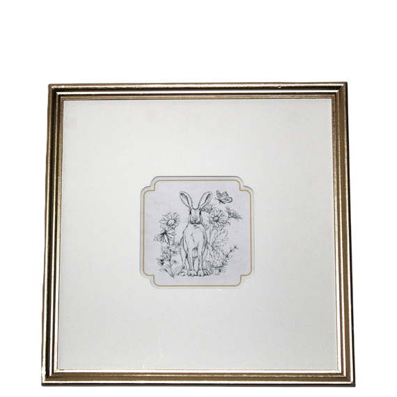 WA118 Rabbit Sketch - Wall Art 12" x .75" x 12" PK 4