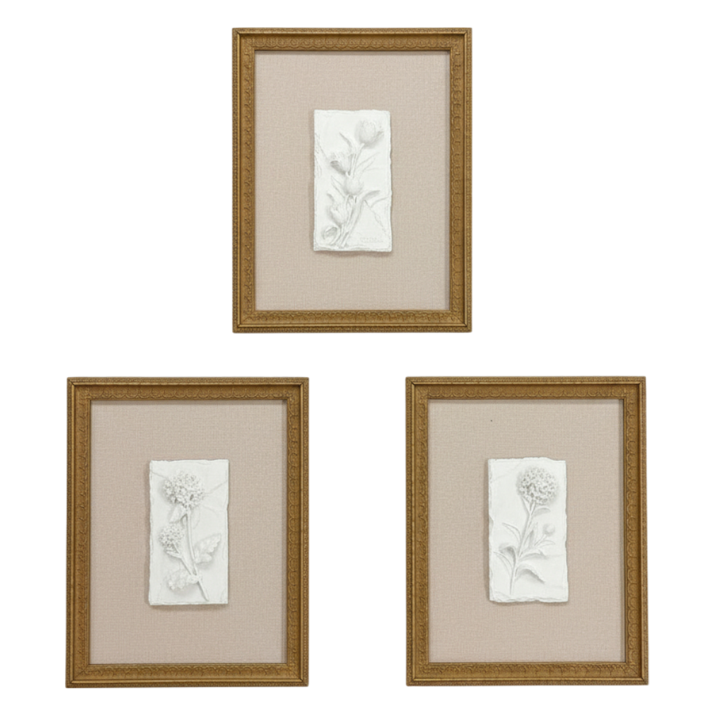 WA120 Botanical Wall Art - (Set of 3) 10.5" x .75" x 13.25" PK 2
