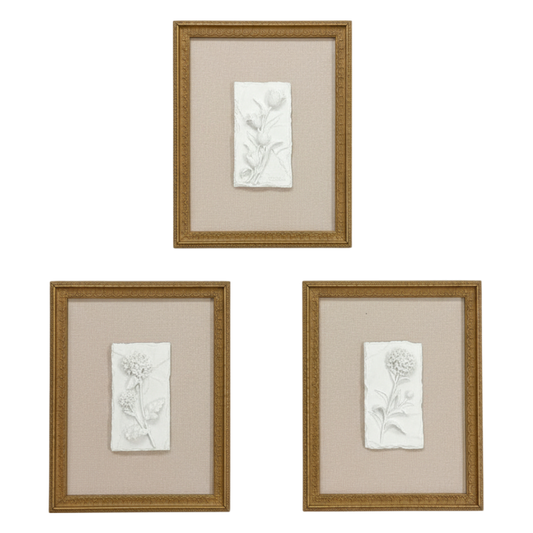 WA120 Botanical Wall Art - (Set of 3) 10.5" x 1.25" x 13.25" PK 2