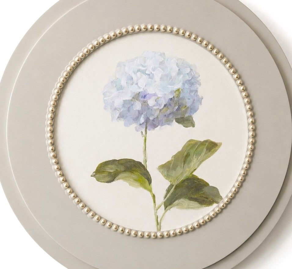 WA131 Hydrangea Wall Art 15.75" x .75" x 15.75" PK 4