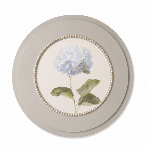 WA131 Hydrangea Wall Art 15.75" x .75" x 15.75" PK 4