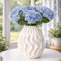 CM123 Wavy Ceramic Vase 10" x 10" x 16.75" PK 2