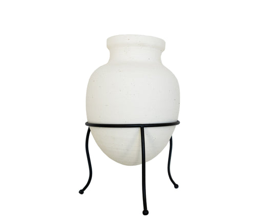 CM133 Ceramic Container w/Stand 8.5" x 8.5" x 13.25"