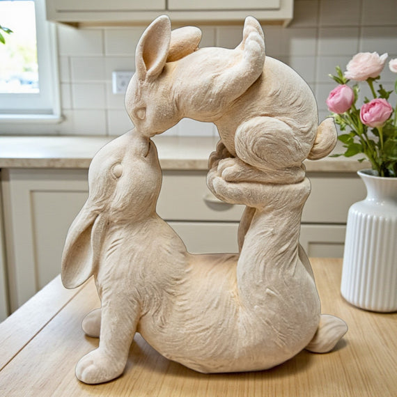 N110 Ceramic Flocked Rabbit/Bunny 12