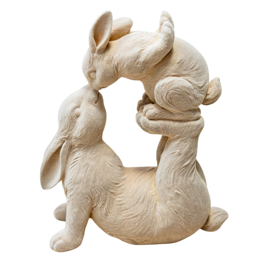 N110 Ceramic Flocked Rabbit/Bunny 14.5" x 6.75" x 17" PK 2