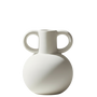 CM109 Ceramic Vase w/Handles - White 3.5" x 4" x 5.25" PK 4