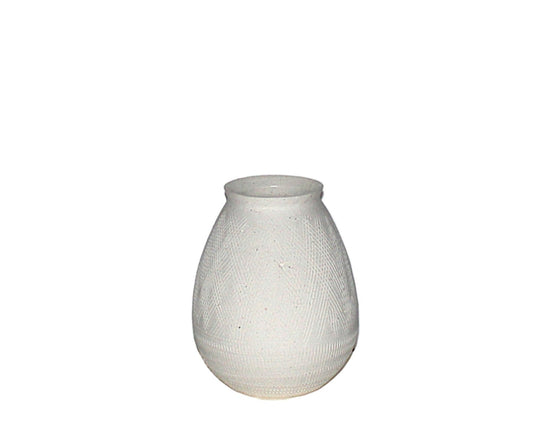 CM127 Textured Ceramic Vase 6.25" x 6.25" x 7.75"