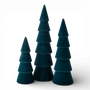 PN140 Dolomite Trees Green 3.5" X 3.5" X 10", 4.25" X 4.25" X 13.5", & 5" X 5" X 17",   Set of 3 PK1